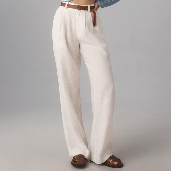 Anthropologie Ronny Kobo Linen Krew Pants - Picture 3 of 9